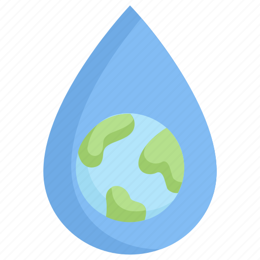 Conservation, earth day, earth with drop water, ecology, environment, mother, nature icon - Download on Iconfinder