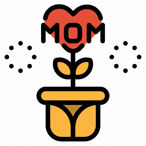 Flower, heart, love, mom, plant icon - Download on Iconfinder