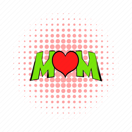 Comics, day, heart, holiday, love, mother, word icon - Download on Iconfinder