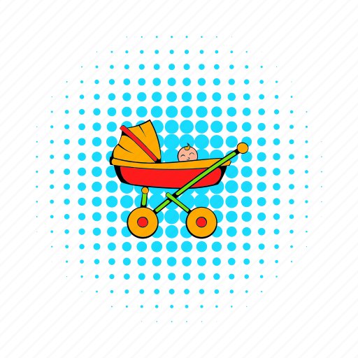 Baby, carriage, child, comics, pram, pramkid, wheel icon - Download on Iconfinder