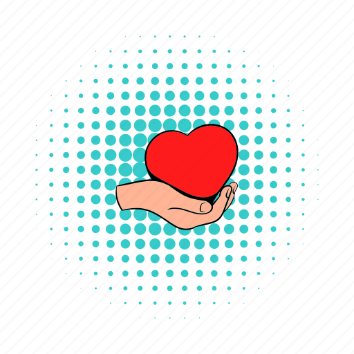 Care, comics, hand, health, heart, help, human icon - Download on Iconfinder