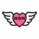 mother, mom, happy, love, angel, wings