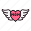 mother, mom, happy, love, angel, wings 