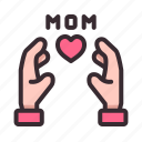 mother, mom, happy, love, care, hand