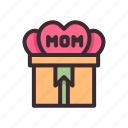 mother, mom, happy, love, gift, box