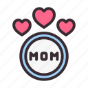 mother, mom, happy, love, greeting, round