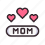 mother, mom, happy, love, label, heart 