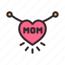 mother, mom, happy, love, necklace