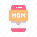mother, mom, happy, love, phone, device