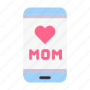 mother, mom, happy, love, smartphone, device