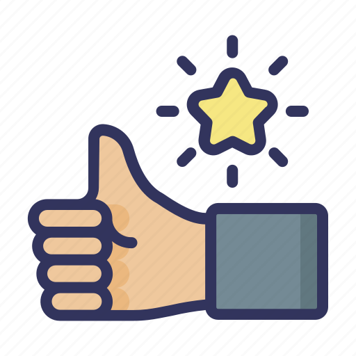 Thumb, up, like, star, hand, motivated icon - Download on Iconfinder