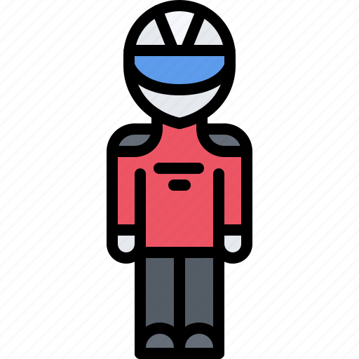 Man, motor, race, racer, racing, sports, uniform icon - Download on Iconfinder