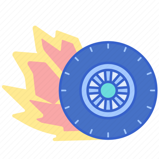 Tire, burn, fire, flame icon - Download on Iconfinder