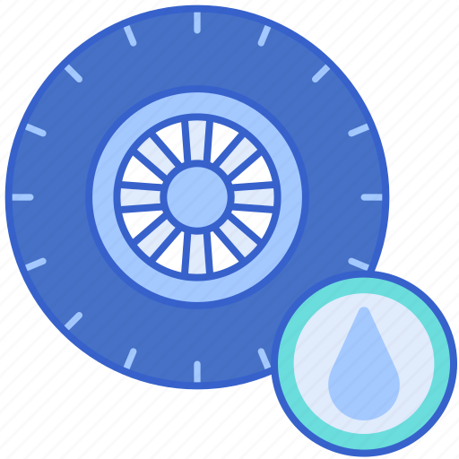 Wet, tire, wheel, car icon - Download on Iconfinder