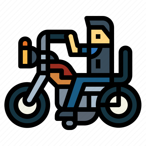 Biker, chopper, motobike, motorcycle, vehicle icon - Download on Iconfinder