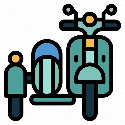 Motobike, motorcycle, scooter, sidecar, vehicle icon - Download on Iconfinder