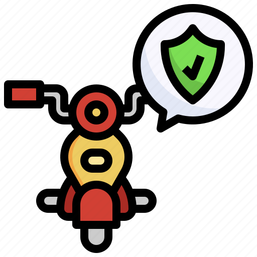 Insurance, motorcycle, transportation, motorbike, shield icon - Download on Iconfinder