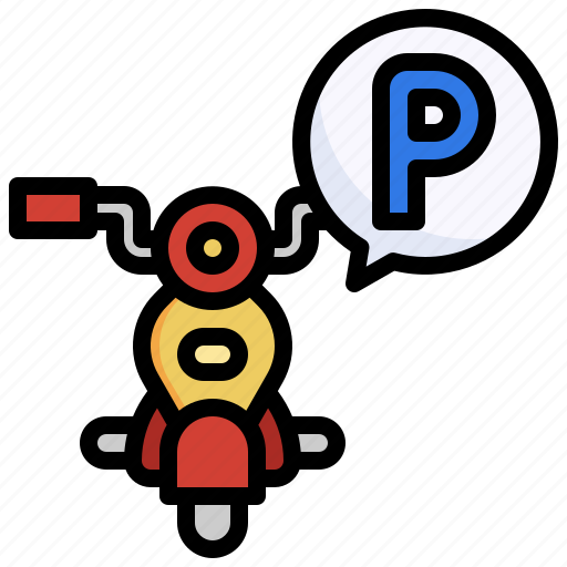 Parking, motorcycle, motorbike, transportation icon - Download on Iconfinder