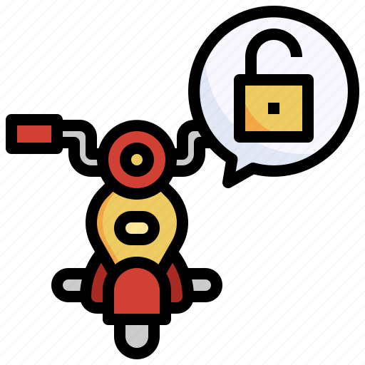 Unlock, transportation, motorcycle, key icon - Download on Iconfinder