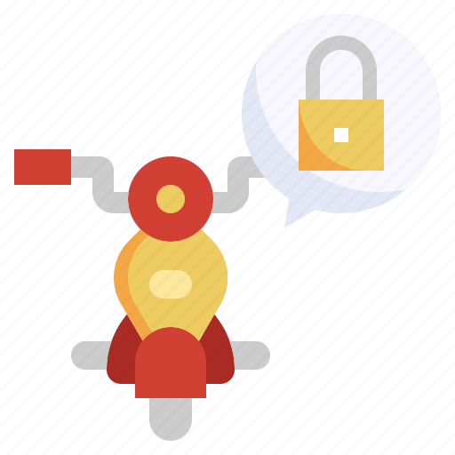 Padlock, transportation, motorcycle, lock icon - Download on Iconfinder