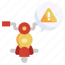 warning, alert, motorcycle, transportation, transport