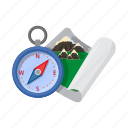 arrow, compass, location, magnet, map, navigator, tool