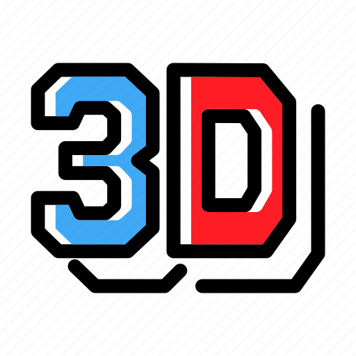 Cinema, entertainment, film, format, technology, three-dimensional format icon - Download on Iconfinder