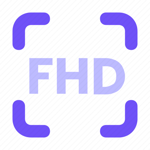 Full high definition, fhd, screen, screen resolution, display icon - Download on Iconfinder