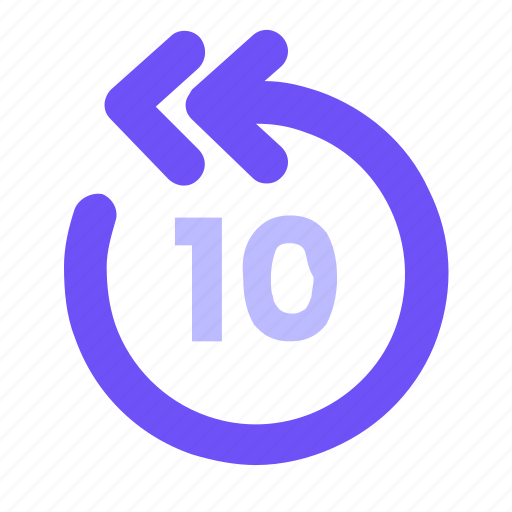 Backwards, back, 10s, 10 second, backward icon - Download on Iconfinder