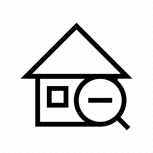 Home, house, minus, none, search, stripe icon - Download on Iconfinder