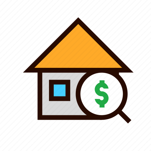 Budget, dollar, home, house, price, search icon - Download on Iconfinder