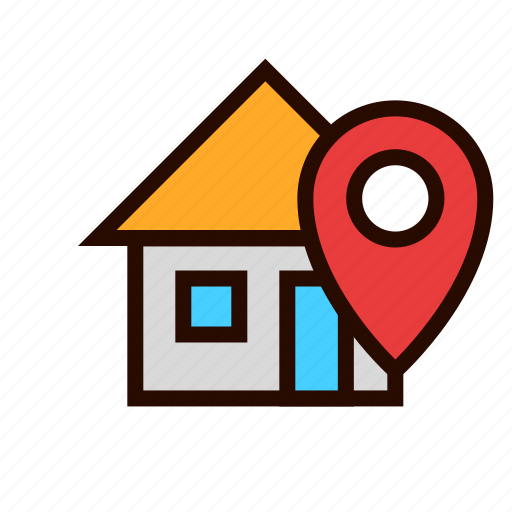 Home, house, location, locator, pin, track icon - Download on Iconfinder