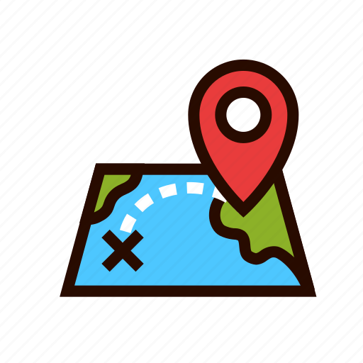 Delivery, location, map, pin, route, shipping, tracking icon - Download on Iconfinder