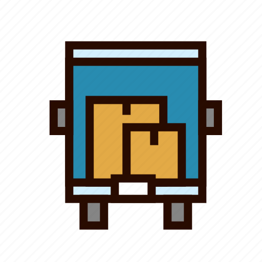 Back, box, cardboard, delivery, shipping, truck icon - Download on Iconfinder