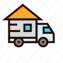 car, delivery, home, house, move, relocation, truck