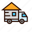 car, delivery, home, house, move, relocation, truck 