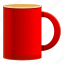 red, mug 
