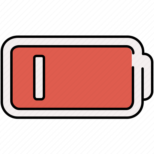 Battery, line, low, multimedia icon - Download on Iconfinder