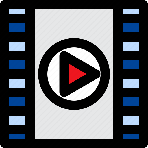 Play, movie, reel, filmstrip icon - Download on Iconfinder
