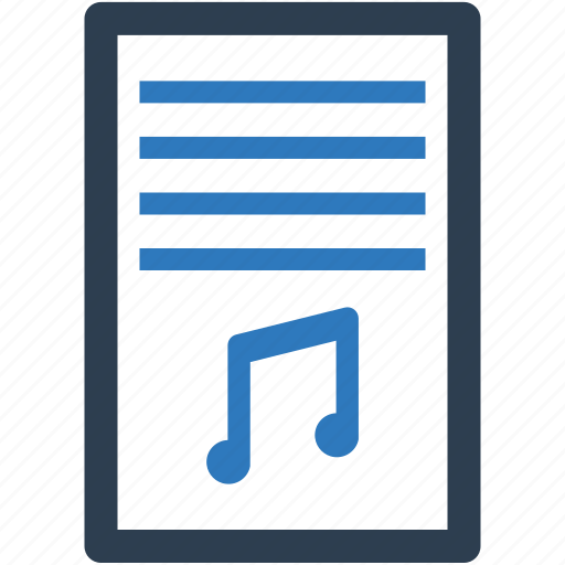 Paper, file, song, music, document icon - Download on Iconfinder