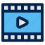 multimedia, video, film, cinema, play, movie, player, button 