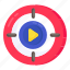 video target, focus video, video goal, video aim, video objective 