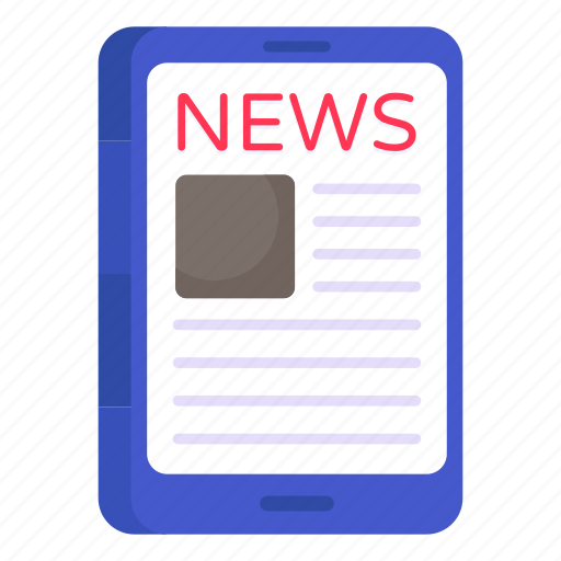Mobile news, online news, online newspaper, e news, news app icon - Download on Iconfinder