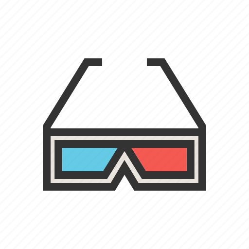 Film, frame, glasses, movie, stereo, technology, view icon - Download on Iconfinder