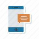 comment, message, mobile, text