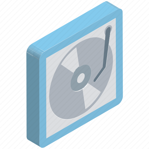 Lp record, multimedia, record player, turntable, vinyl player icon - Download on Iconfinder