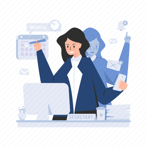 Secretary, schedule, meeting, assistant, calendar, business, appointment illustration - Download on Iconfinder