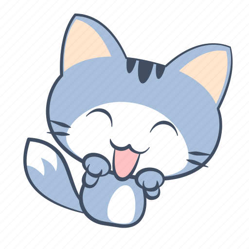 Cat, emoji, happy, joy, laugh, smile, sticker icon - Download on Iconfinder