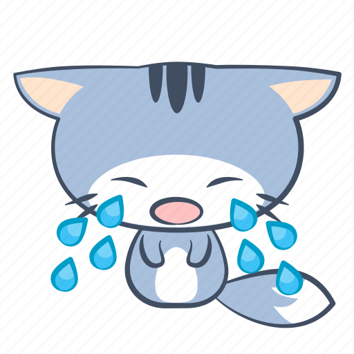Cat, cry, emoji, sad, sticker, tear, unhappy icon - Download on Iconfinder