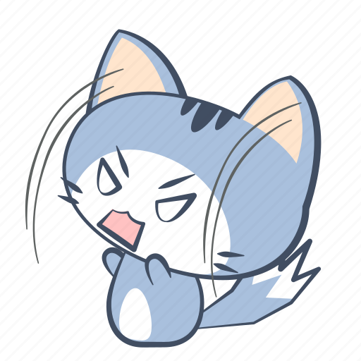 Angry Cat Chibi Angry Sticker - Angry Cat Chibi Angry Cat